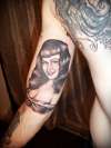 Bettie Page by Tina Badertscher tattoo