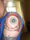 Eye at the top of my unfinished sleeve tattoo