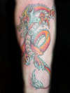 orange chicken dragon tattoo