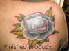 Finished Old Skool Rose coverup tattoo