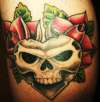 Heart Skull With Roses tattoo