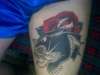 panther and swallow. tattoo