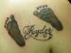 Baby footprints tattoo