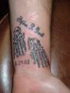 Skeleton feet tattoo