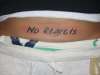 No Regrets tattoo