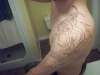 Right arm tribal tattoo