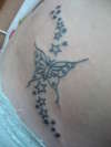 Butterfly & Stars tattoo