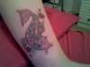 Pretty koi with cherry blossom tattoo