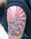 Rising Sun and Bonsai tattoo