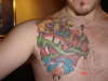Sacred Heart chest piece tattoo