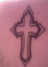 cross on my back tattoo