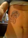 Wolf howling tattoo