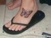 butterfly foot tattoo