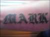 Name Old English (Mark) tattoo