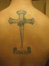 cross on back tattoo