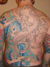 dragon full back piece in progress tattoo