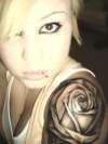 Black and white rose tattoo