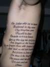 Lord's Prayer Ribs tattoo