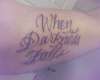 "When Darkness FAlls" tattoo