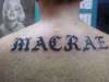 Last name tattoo