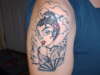 Red lips tattoo