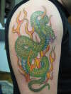 snake n flames tattoo