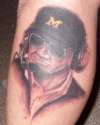 "BO" portrait tattoo