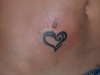 little heart with fire! tattoo