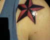 Red Nautical Star tattoo