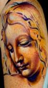 Head of a Maiden -Leonardo da Vinci tattoo