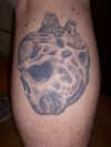 skull heart tattoo