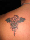 Dragons and Pentagram tattoo