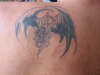 Dragons and Pentagram, wings extended tattoo