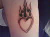 flamin' heart tattoo