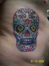 Day of thr Dead skull tattoo