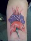 portrait style flower tattoo