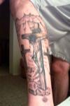 The crucifixion scene tattoo