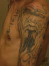left shoulder piece tattoo