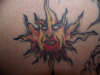 Flamming Sun tattoo