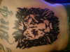 lion on my bother in laws back, i tattood it myself