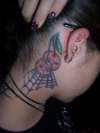 side of neck tattoo