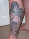 Ape leg tattoo