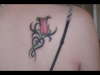 tribal pink rose tattoo