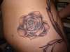 Close up rose tattoo