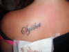 Her daughters name tattoo