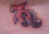 This is mine and my husbands zodiac signs tattoo