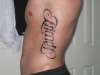 Side Lettering tattoo