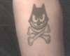 felix the cat and cross bones tattoo