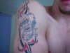 skull with tribal tattoo