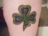 Celtic shamrock tattoo